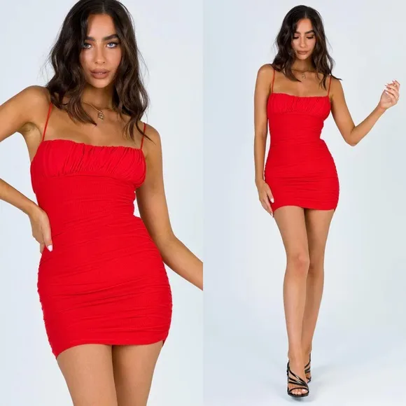 New Princess Polly Penney Mini dress in Red Size 6