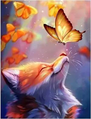 NEW RosewineC Diamond Painting Pictures, 5D Diamond Painting Kit Fox, Diamond Painting Fox Full Drill Kit Crystal Rhinestone Embroidery for Gift Home Decor Wall - 30 x 40 cm