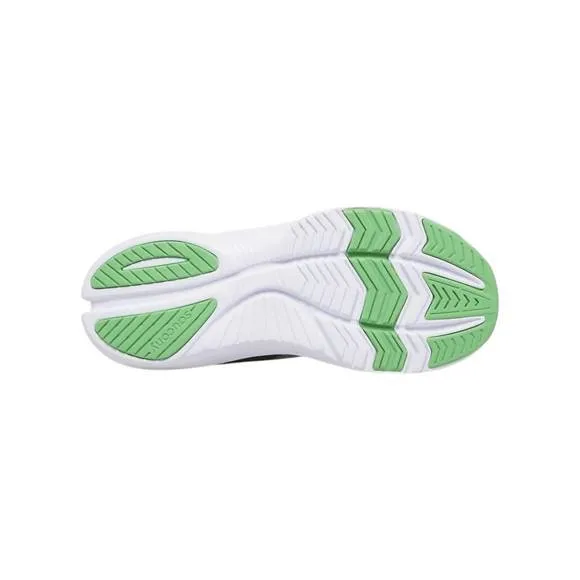 NEW SAUCONY boy's axon 3 sneakers in grey/green