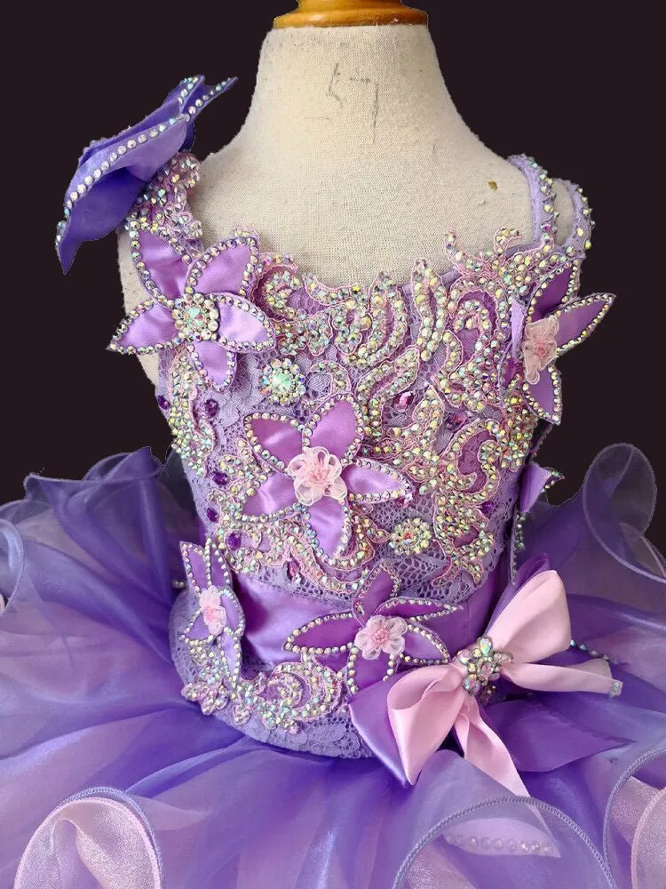 New Two pieces Infant/toddler/baby/children/kids Girl's glitz Pageant evening/prom Dress/clothing