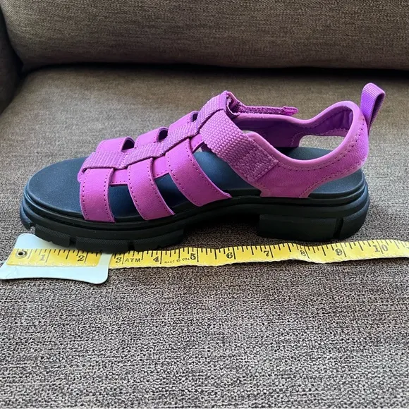 New UGG Ashton Multistrap Chunky Sandals Girls Size 4 (Youth) in Pink