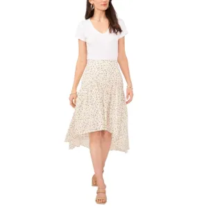 NEW Vince Camuto Beige Zippered Lined Tiered Midi HiLo Skirt Size 10 New w/o Tag