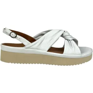 New Women L'Amour Des Pieds Amiens White Leather Lamba Platform Sandals US 11