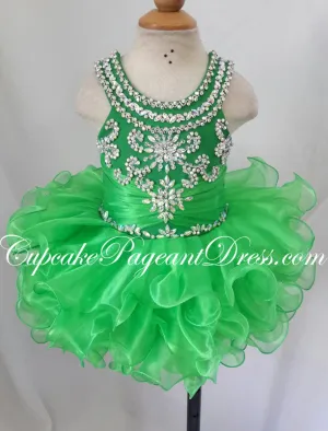 Newborn/Infant/toddler/baby/children/kids Girl's glitz Pageant Dress