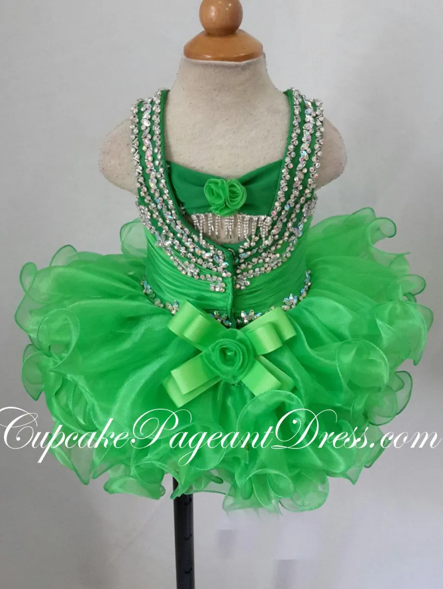 Newborn/Infant/toddler/baby/children/kids Girl's glitz Pageant Dress