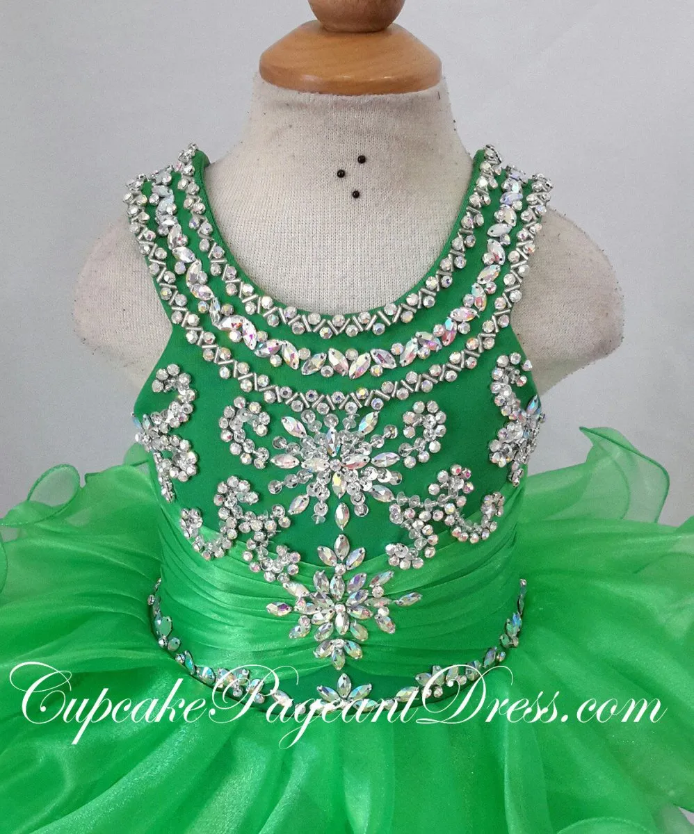 Newborn/Infant/toddler/baby/children/kids Girl's glitz Pageant Dress