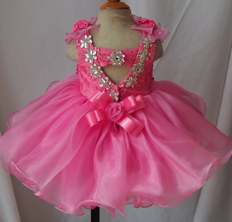 Newborn/Infant/toddler/baby/children/kids Glitz Girl's Baby Doll Pageant Dress
