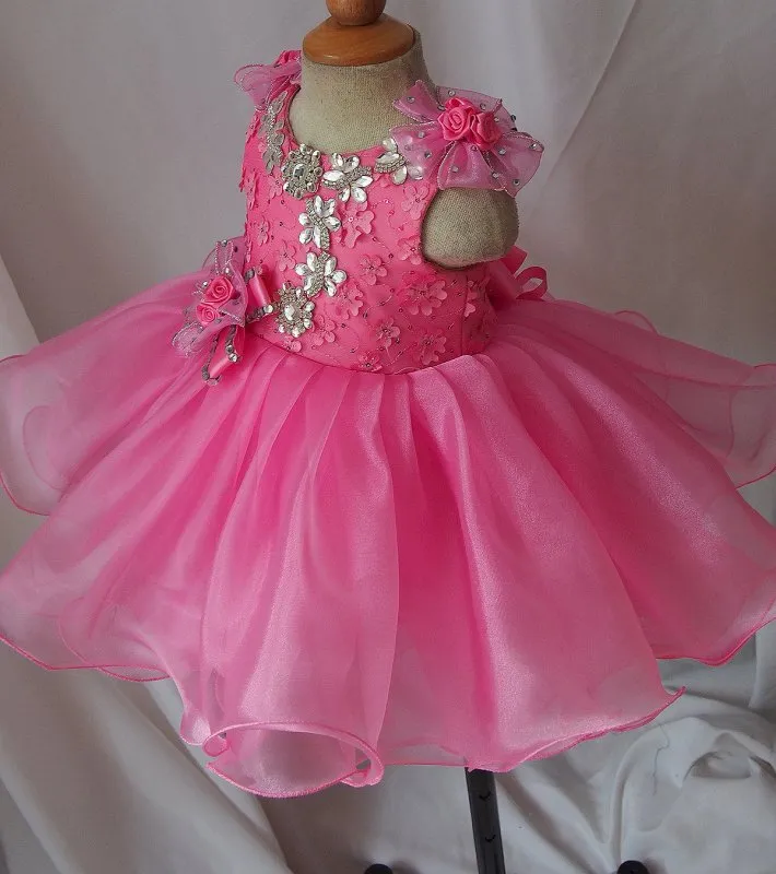 Newborn/Infant/toddler/baby/children/kids Glitz Girl's Baby Doll Pageant Dress