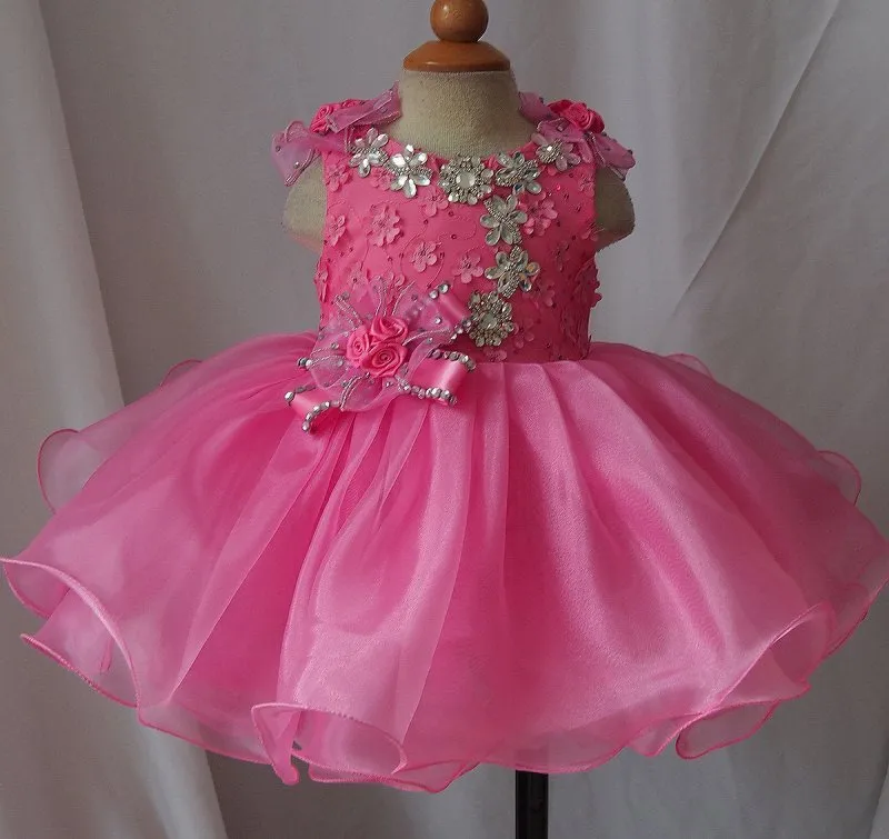 Newborn/Infant/toddler/baby/children/kids Glitz Girl's Baby Doll Pageant Dress