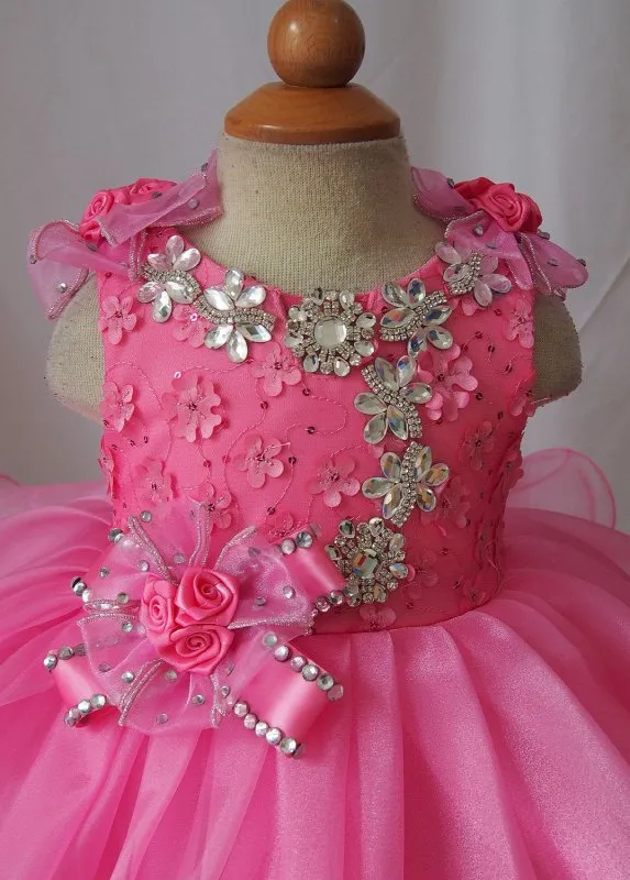 Newborn/Infant/toddler/baby/children/kids Glitz Girl's Baby Doll Pageant Dress