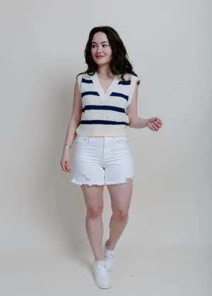 Newcastle Striped Top - Navy