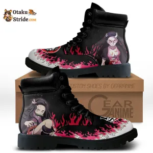 Nezuko Demon Boots Anime Leather Casual