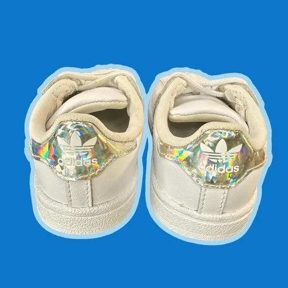 NIB Adidas Originals ‘Superstar’ Iridescent Stripe Sneakers Infant Size 5K