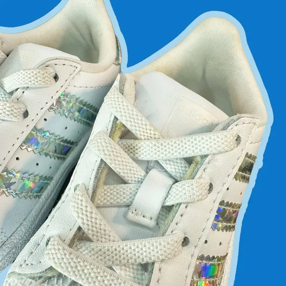 NIB Adidas Originals ‘Superstar’ Iridescent Stripe Sneakers Infant Size 5K