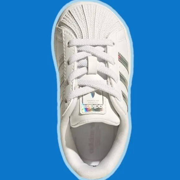 NIB Adidas Originals ‘Superstar’ Iridescent Stripe Sneakers Infant Size 5K