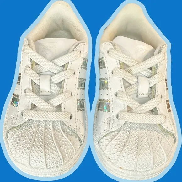 NIB Adidas Originals ‘Superstar’ Iridescent Stripe Sneakers Infant Size 5K
