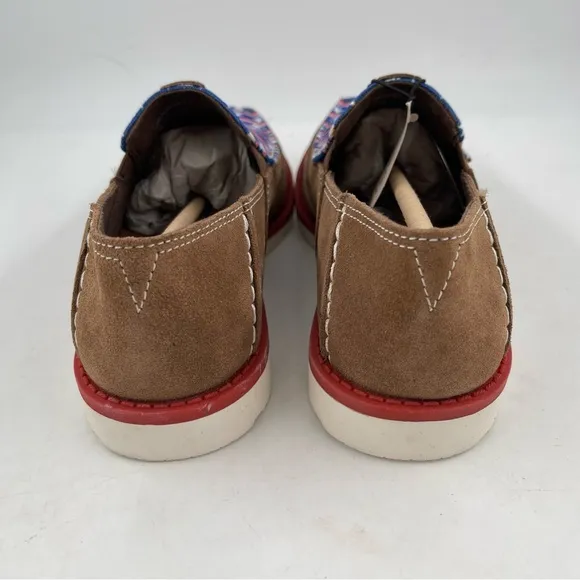 NIB! Ariat Kid’s Cruisers Dirty Tan Stars &amp; Stripes Moccasin Shoes -Size 5 Youth