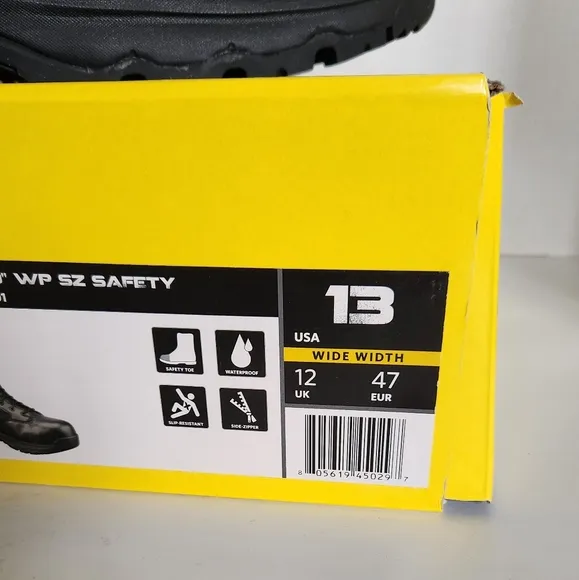 NIB S.W.A.T. Men's Size 13 Wide Safety Waterproof Boots