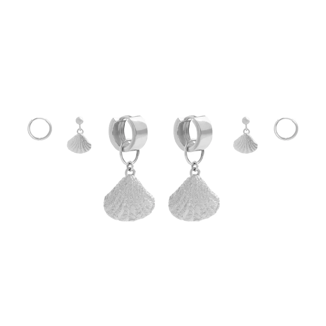 Nicola Earring Bundle  - Silver