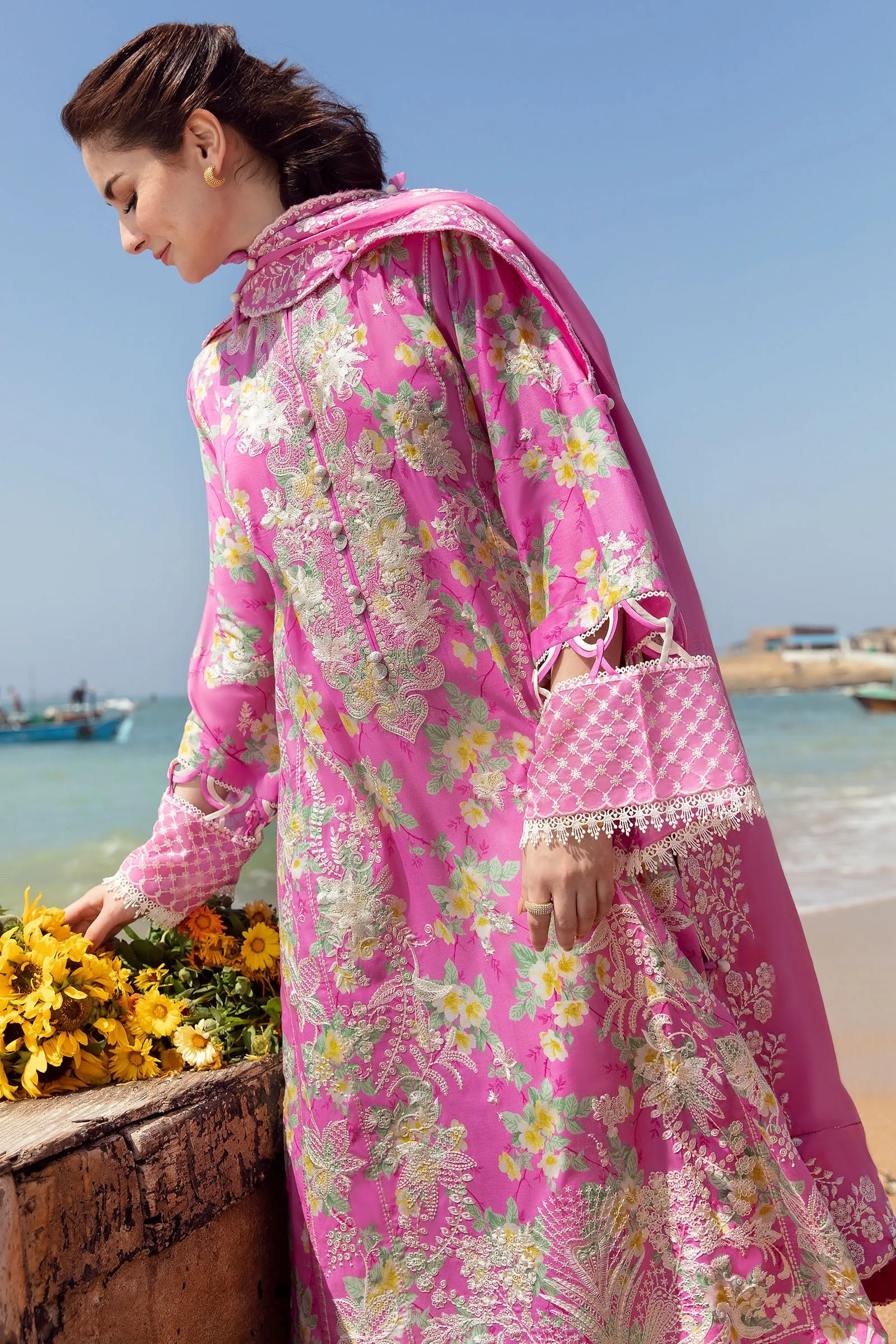 NIHAN (ZL23-08 B) | Zaha Lawn Collection 2023 | Embroidered Unstitched Lawn Suits