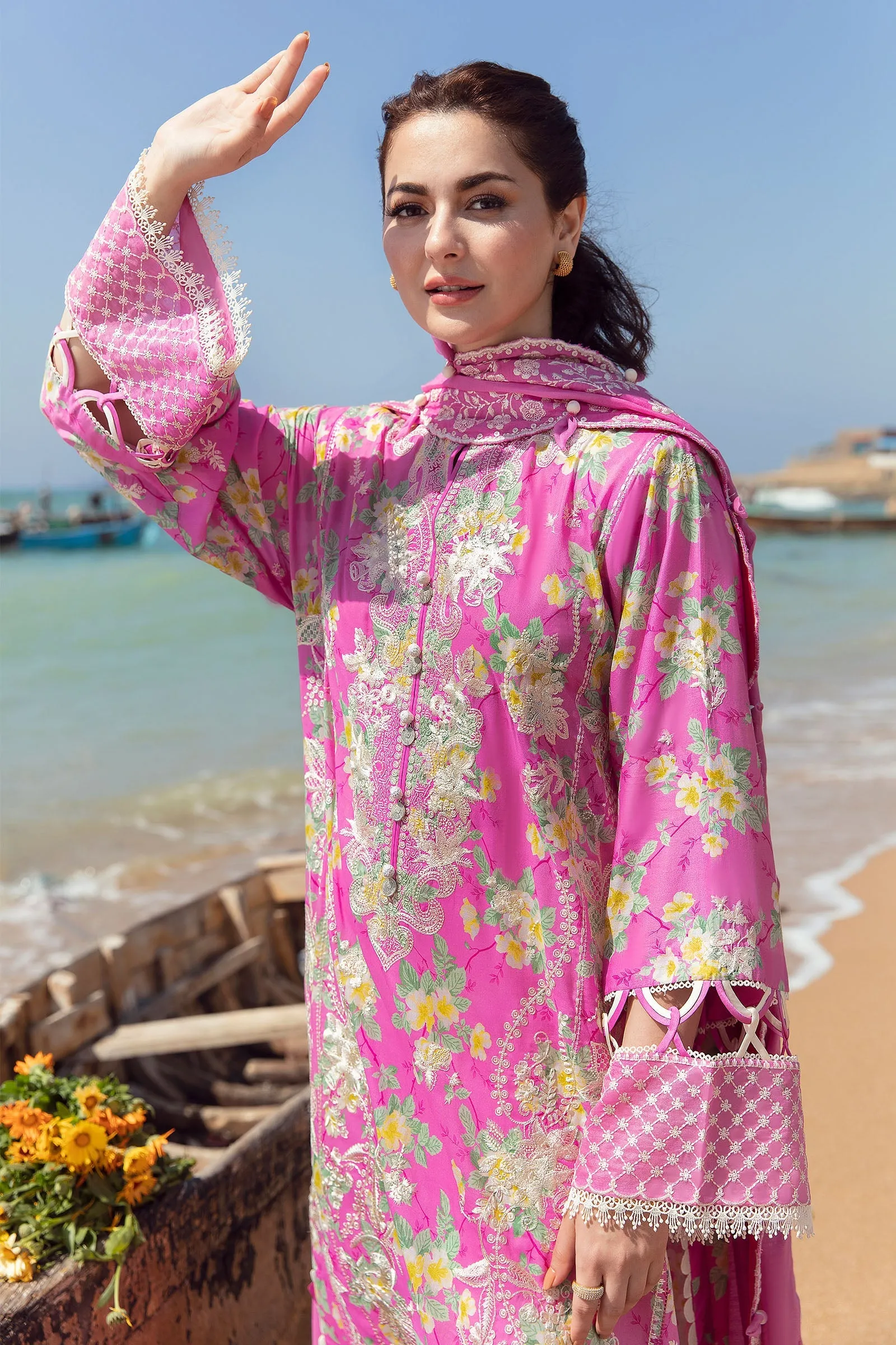 NIHAN (ZL23-08 B) | Zaha Lawn Collection 2023 | Embroidered Unstitched Lawn Suits