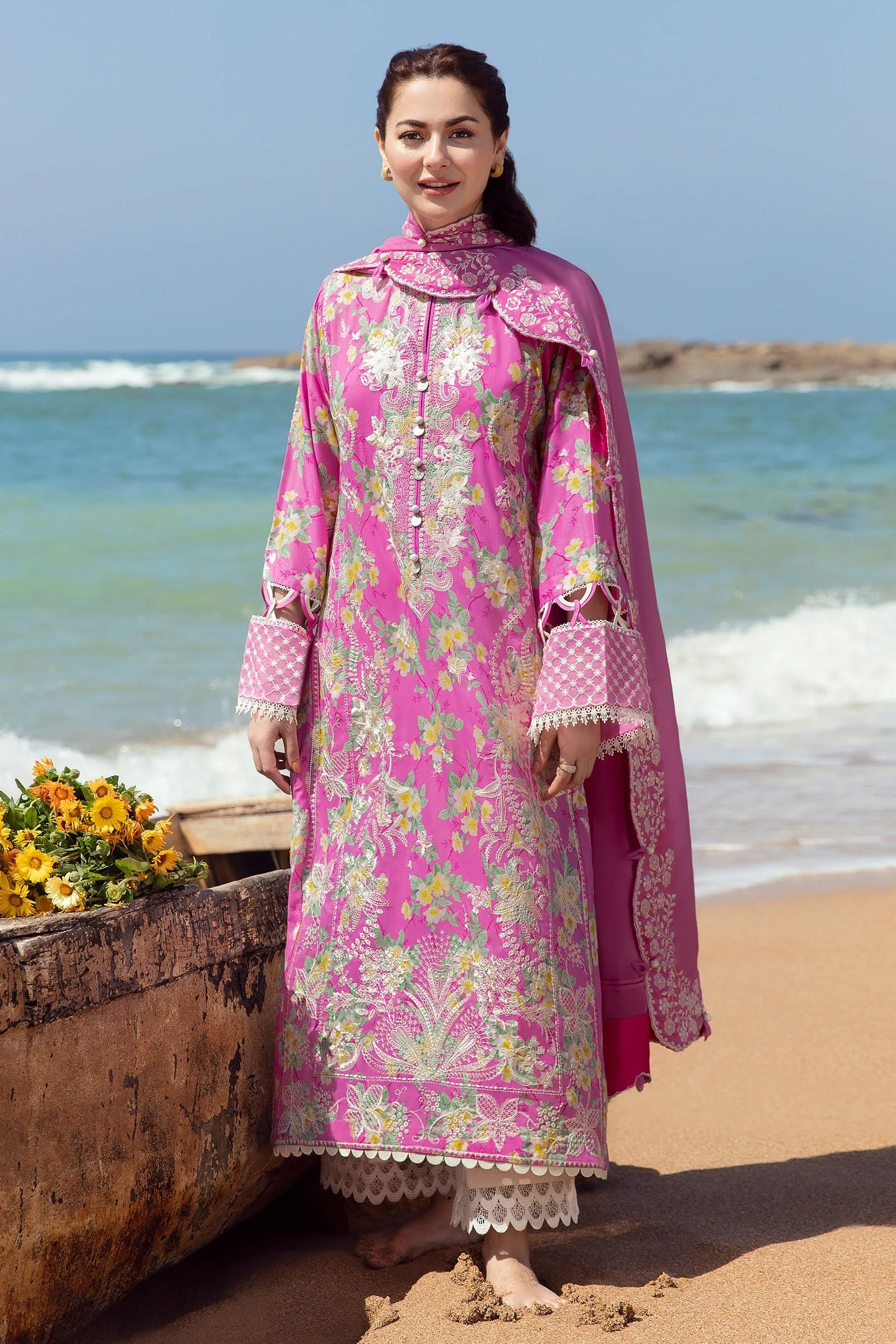 NIHAN (ZL23-08 B) | Zaha Lawn Collection 2023 | Embroidered Unstitched Lawn Suits