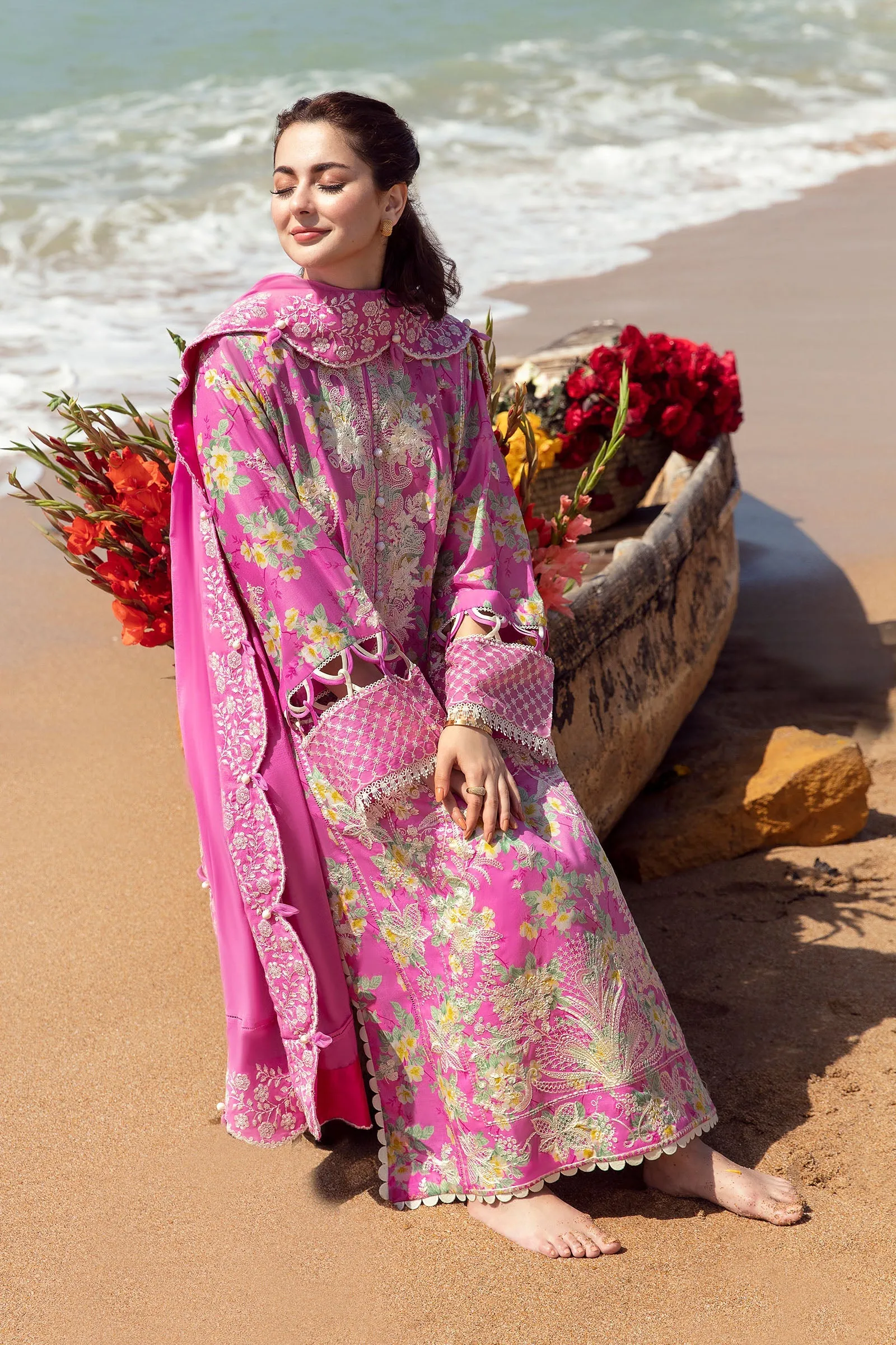 NIHAN (ZL23-08 B) | Zaha Lawn Collection 2023 | Embroidered Unstitched Lawn Suits