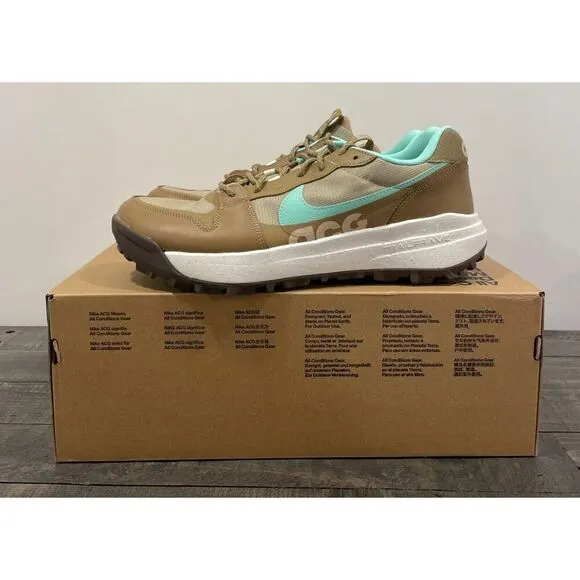 Nike ACG Lowcate Men 8 Casual Shoe Green White Athletic Lifestyle Sneaker
