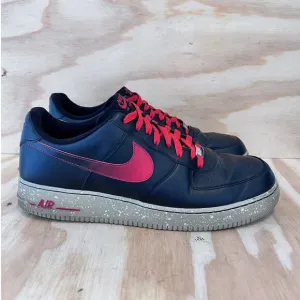 Nike - Air Force 1 Low - Sneakers - Black/Red - Men's - 14 - 488298-070
