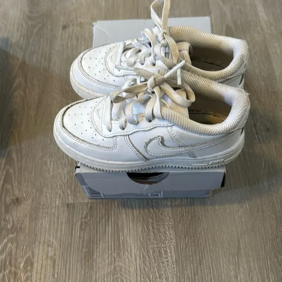 NIKE Air Force 1 One AF1 Low Shoes - Triple White -Toddler Size 8C-