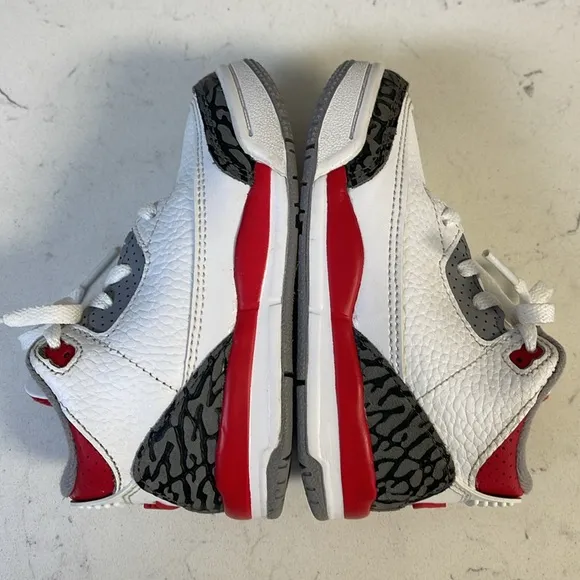 Nike Air Jordan 3 III Retro Fire Red/Wht Cement DM0966-160 Kids Shoes- Size 7C