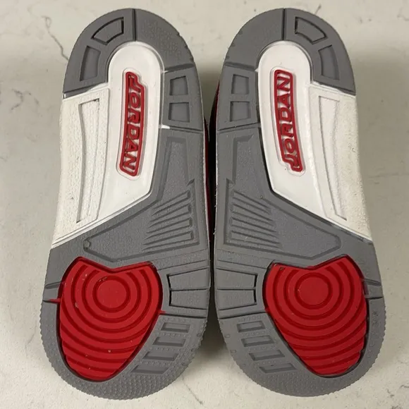 Nike Air Jordan 3 III Retro Fire Red/Wht Cement DM0966-160 Kids Shoes Size 8 C