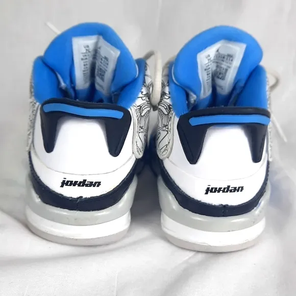 Nike Air Jordan Dub Zero Toddler 7C White Black University Blue TD DV1358-114