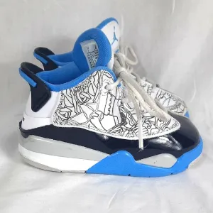 Nike Air Jordan Dub Zero Toddler 7C White Black University Blue TD DV1358-114