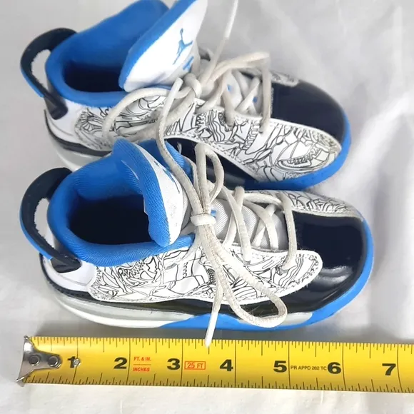 Nike Air Jordan Dub Zero Toddler 7C White Black University Blue TD DV1358-114