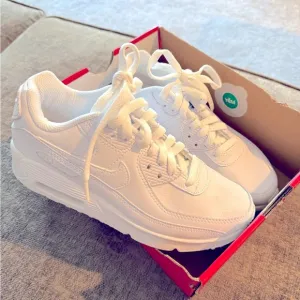 Nike Air Max 90 Girl Size 3.5Y White Sneakers