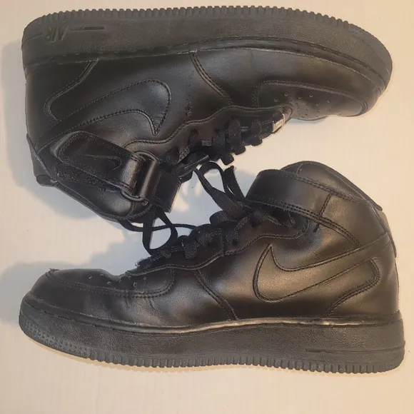NIKE Airforce 1 Mid '07 Hi Top Basketball Shoes Sneakers Black Size 9