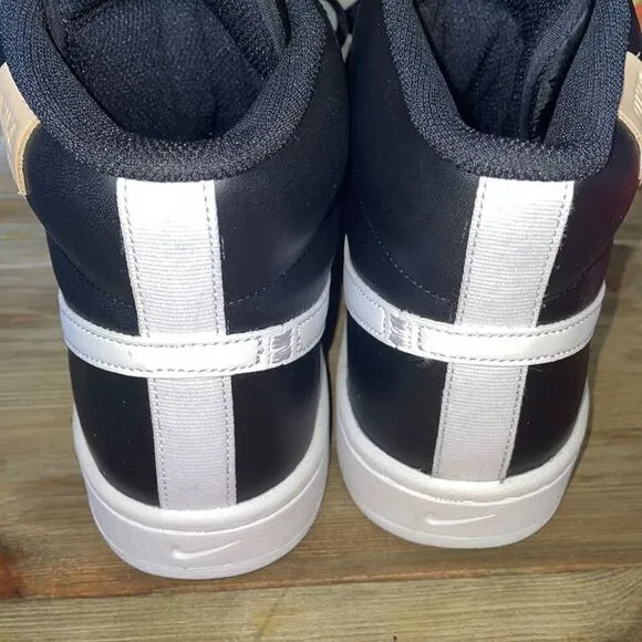 Nike Court Royale 2 Mid Men's Hightop Black Onyx White Swoosh Lounge Sneakers