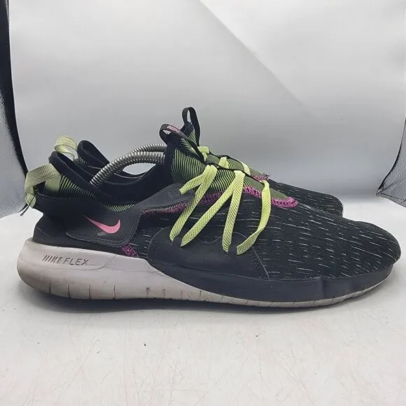 Nike Flex Contact 3 Mens 12 Black Green Purple Athletic Shoes Outdoors Running