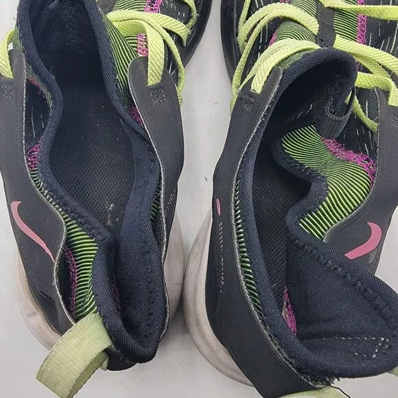 Nike Flex Contact 3 Mens 12 Black Green Purple Athletic Shoes Outdoors Running