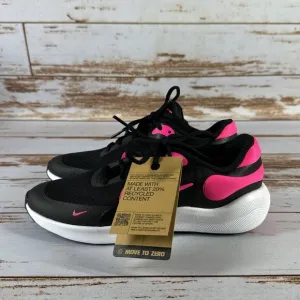 Nike Girls' Revolution Size 6Y Running Shoes Black/White/Hyper Pink FB7689-002