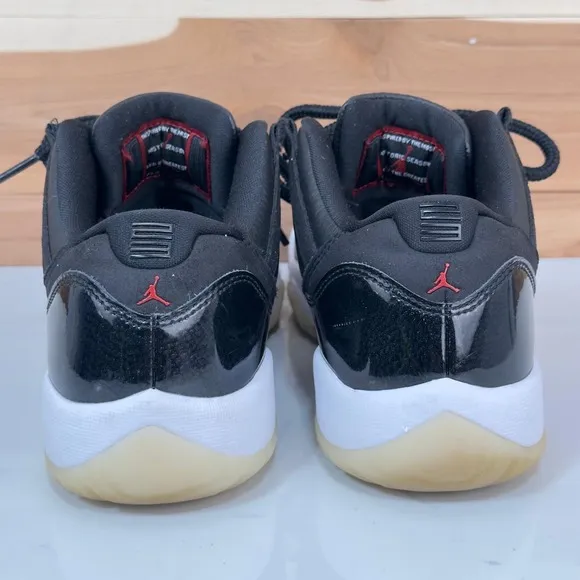 Nike Jordan 11 Retro Low IE Basketball Shoes Black Red Youth Size 7Y/ 8.5 Womens