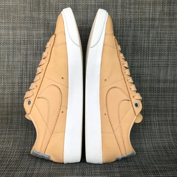 Nike Wmns Blazer Low 'Bio Beige Leather Sneakers Shoes AA1557-200 Size 6.5