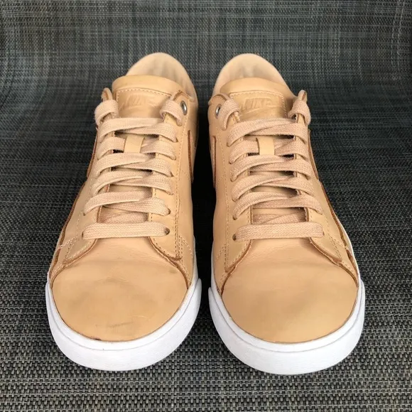 Nike Wmns Blazer Low 'Bio Beige Leather Sneakers Shoes AA1557-200 Size 6.5