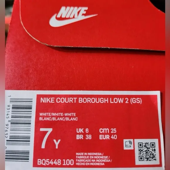 @NIKE@Nike Court Borough Low 2 (GS) Recraft Big Kid’s Shoes. Size: 7 BQ5448-100
