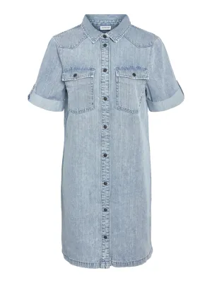 Noisy May Signe denim dress light blue