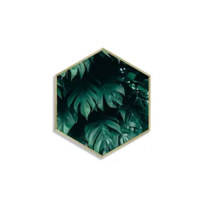 Nordic Style Poster Hexagonal Green Plant Wall Art