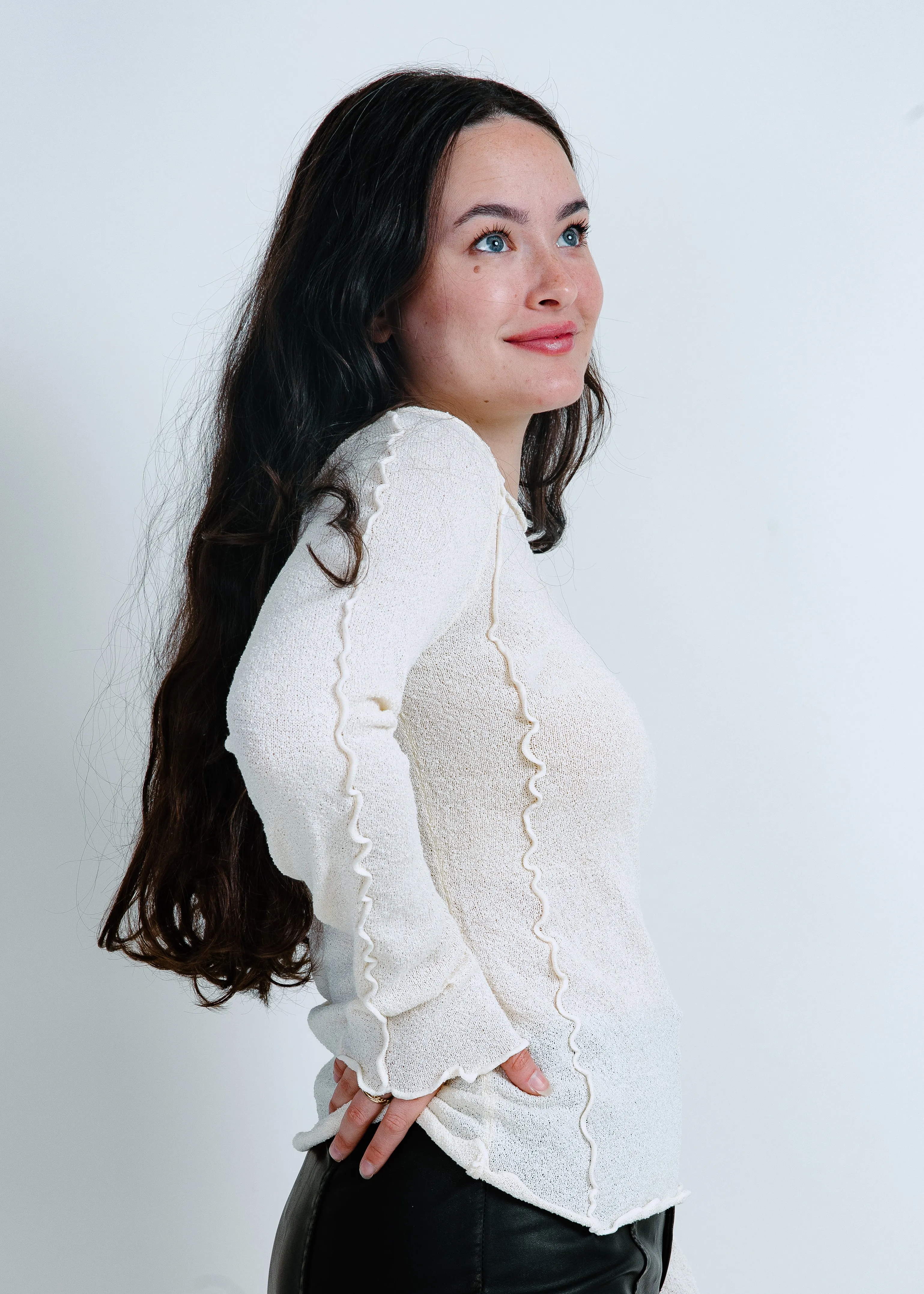 Nori Long Sleeve Top - Cream
