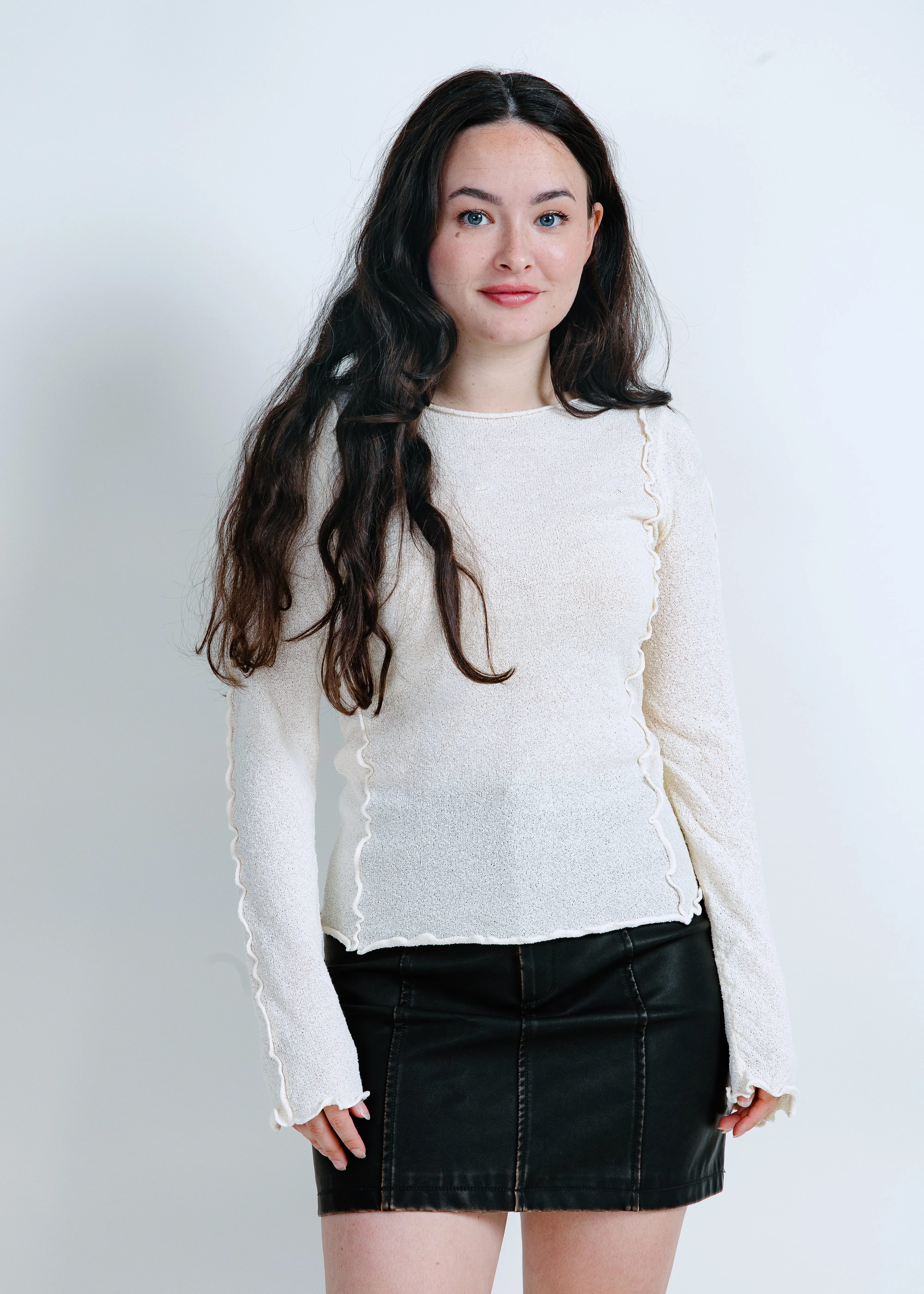 Nori Long Sleeve Top - Cream