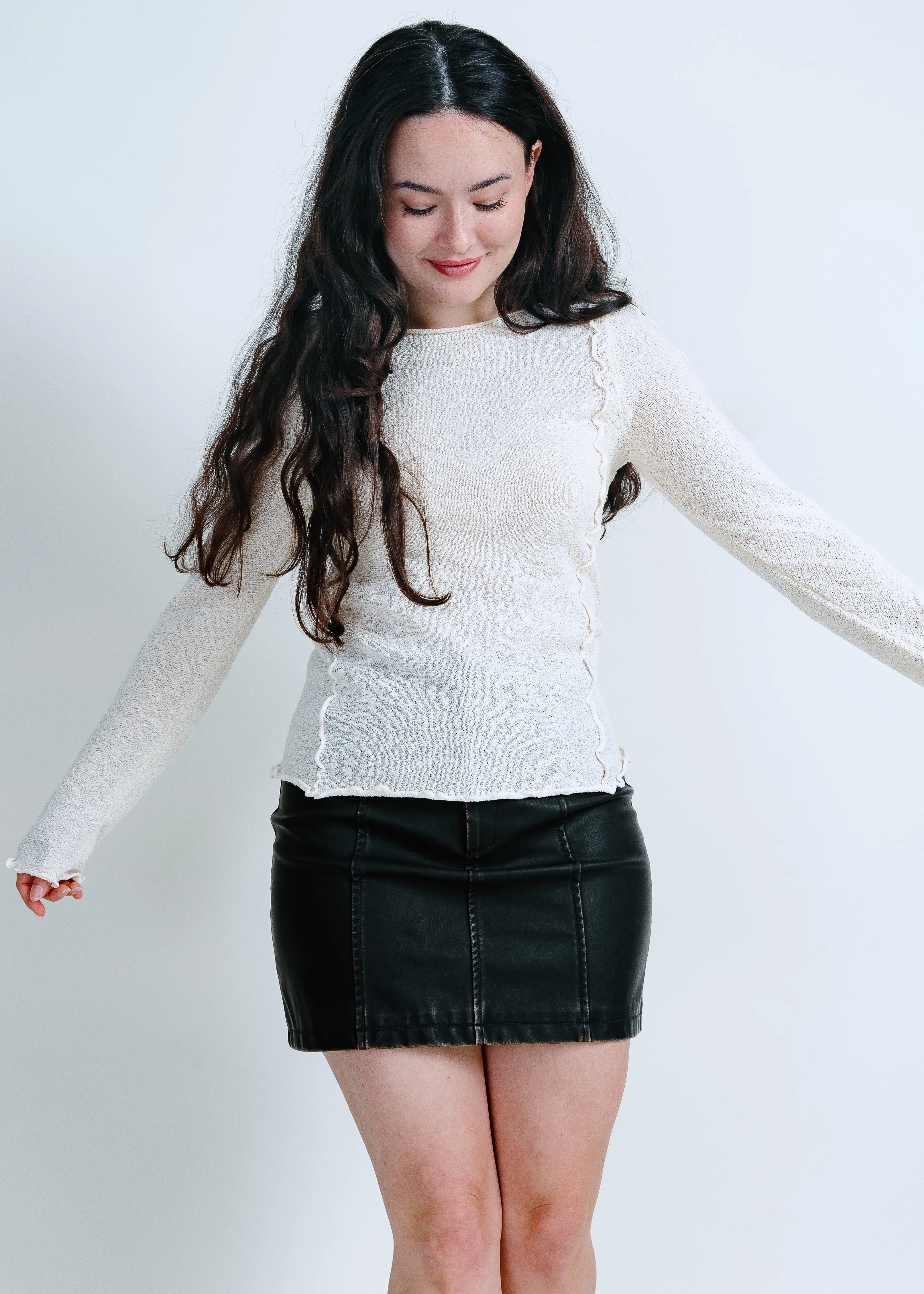 Nori Long Sleeve Top - Cream